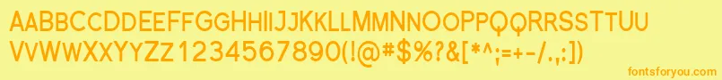 Police FlorencesansScCondBold – polices orange sur fond jaune