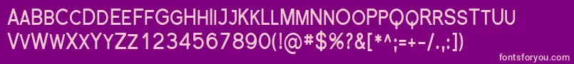 FlorencesansScCondBold Font – Pink Fonts on Purple Background