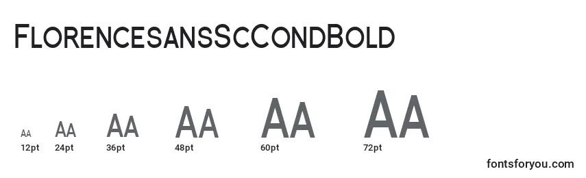 Размеры шрифта FlorencesansScCondBold