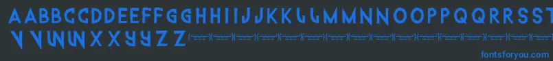 Intothegatorpit Font – Blue Fonts on Black Background