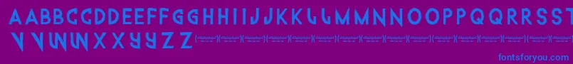 Intothegatorpit Font – Blue Fonts on Purple Background