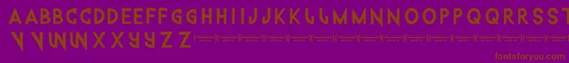 Intothegatorpit Font – Brown Fonts on Purple Background