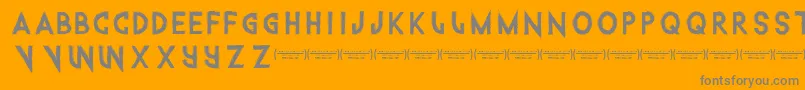 Intothegatorpit Font – Gray Fonts on Orange Background