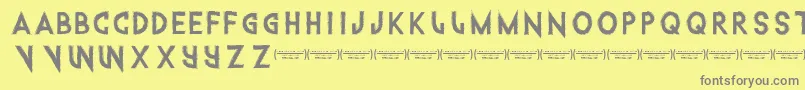 Intothegatorpit Font – Gray Fonts on Yellow Background