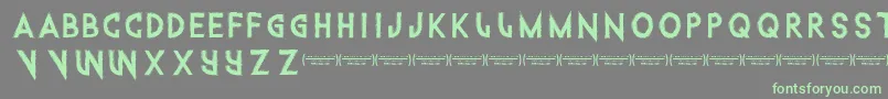 Intothegatorpit Font – Green Fonts on Gray Background