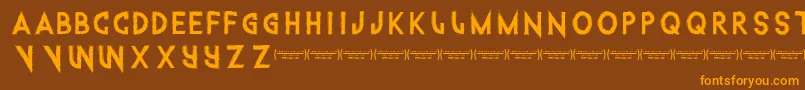 Intothegatorpit Font – Orange Fonts on Brown Background