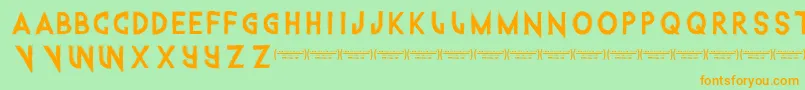 Intothegatorpit Font – Orange Fonts on Green Background