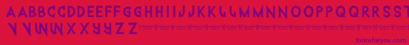 Intothegatorpit Font – Purple Fonts on Red Background