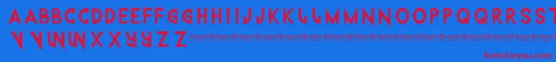 Intothegatorpit Font – Red Fonts on Blue Background