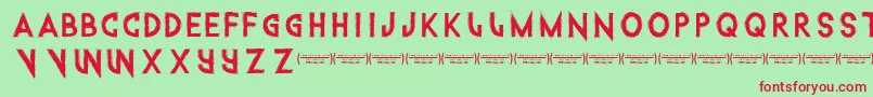 Intothegatorpit Font – Red Fonts on Green Background