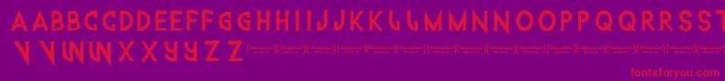 Intothegatorpit Font – Red Fonts on Purple Background