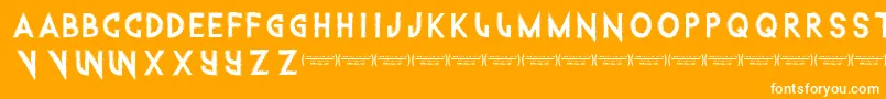 Intothegatorpit Font – White Fonts on Orange Background