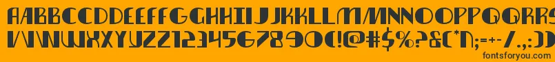 Nathanbrazilexpand Font – Black Fonts on Orange Background