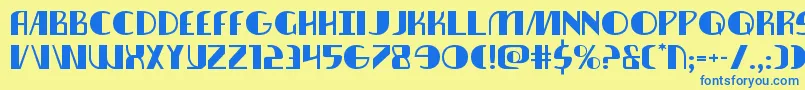 Nathanbrazilexpand Font – Blue Fonts on Yellow Background