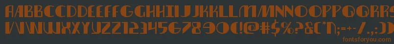 Nathanbrazilexpand Font – Brown Fonts on Black Background