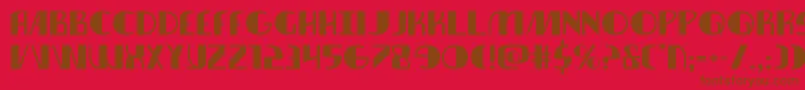 Nathanbrazilexpand Font – Brown Fonts on Red Background
