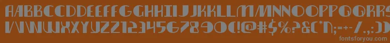 フォントNathanbrazilexpand – 茶色の背景に灰色の文字