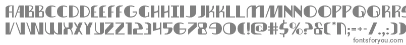 フォントNathanbrazilexpand – 白い背景に灰色の文字