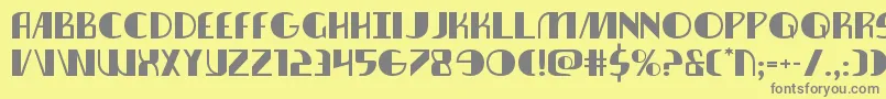 フォントNathanbrazilexpand – 黄色の背景に灰色の文字