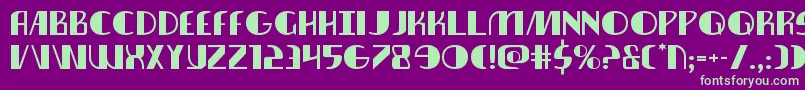 Nathanbrazilexpand Font – Green Fonts on Purple Background