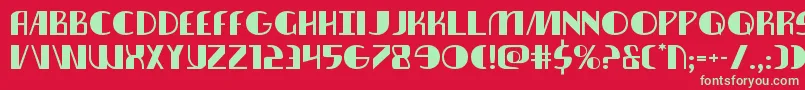 フォントNathanbrazilexpand – 赤い背景に緑の文字