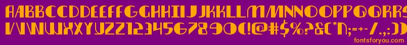 Nathanbrazilexpand Font – Orange Fonts on Purple Background