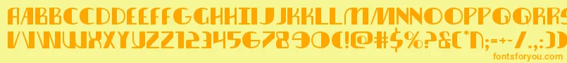 Nathanbrazilexpand Font – Orange Fonts on Yellow Background