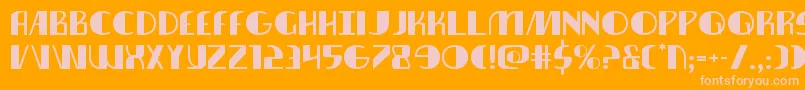 Nathanbrazilexpand Font – Pink Fonts on Orange Background