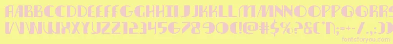 Nathanbrazilexpand Font – Pink Fonts on Yellow Background
