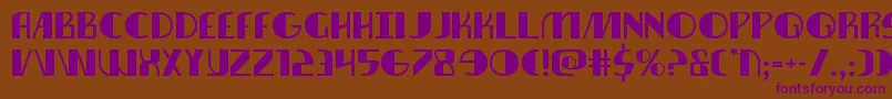 Nathanbrazilexpand Font – Purple Fonts on Brown Background