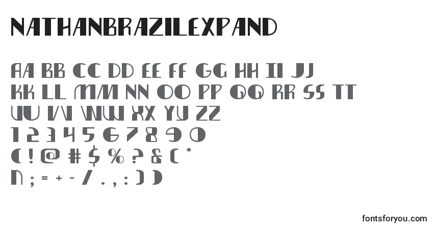 characters of nathanbrazilexpand font, letter of nathanbrazilexpand font, alphabet of  nathanbrazilexpand font