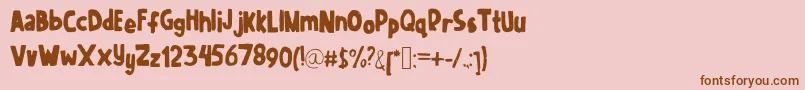 Juliagbooth Font – Brown Fonts on Pink Background