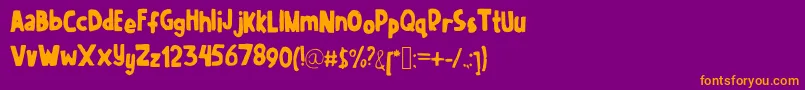 Juliagbooth Font – Orange Fonts on Purple Background