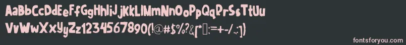 Juliagbooth Font – Pink Fonts on Black Background