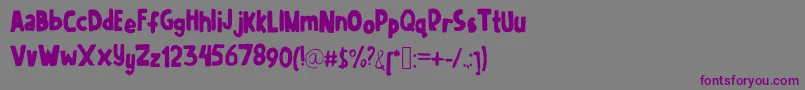 Juliagbooth Font – Purple Fonts on Gray Background