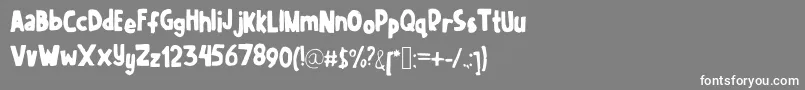 フォントJuliagbooth – 灰色の背景に白い文字
