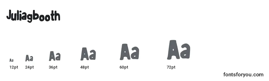 Juliagbooth Font Sizes