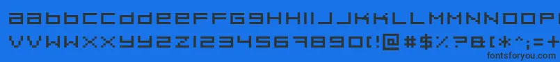 PixeldustExpanded Font – Black Fonts on Blue Background