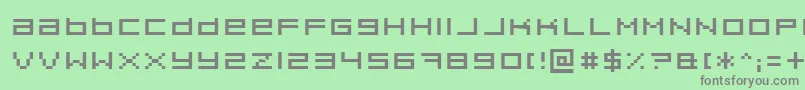 PixeldustExpanded Font – Gray Fonts on Green Background