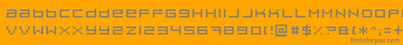 PixeldustExpanded Font – Gray Fonts on Orange Background