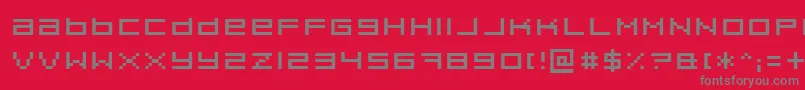 PixeldustExpanded Font – Gray Fonts on Red Background