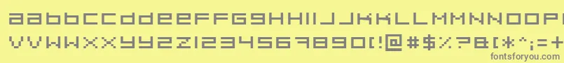 PixeldustExpanded Font – Gray Fonts on Yellow Background