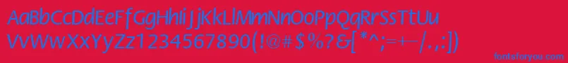 Flwn Font – Blue Fonts on Red Background