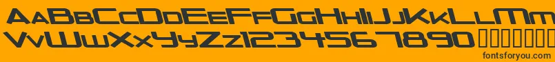 Police OuterLimitsSolidExtendedItalic – polices noires sur fond orange