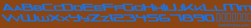 Шрифт OuterLimitsSolidExtendedItalic – синие шрифты на коричневом фоне