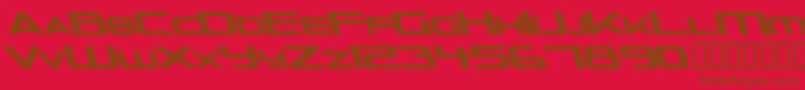 OuterLimitsSolidExtendedItalic Font – Brown Fonts on Red Background