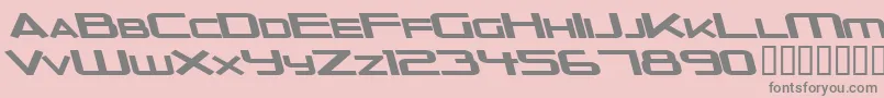 OuterLimitsSolidExtendedItalic Font – Gray Fonts on Pink Background