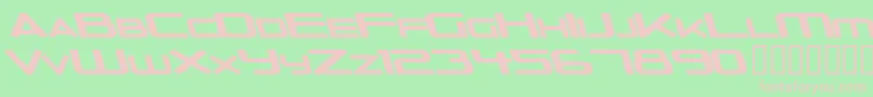 OuterLimitsSolidExtendedItalic Font – Pink Fonts on Green Background