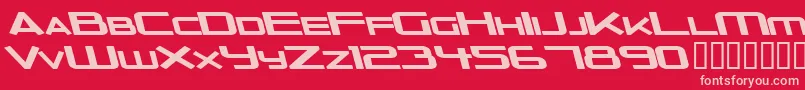 OuterLimitsSolidExtendedItalic Font – Pink Fonts on Red Background
