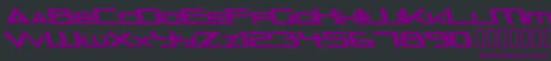 OuterLimitsSolidExtendedItalic Font – Purple Fonts on Black Background